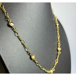 Necklace Captive Pearl Choker Gold Tone Dainty Elegant Piece 16 inch